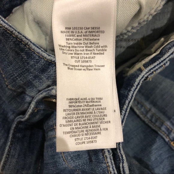 Current/Elliott Cropped Hampden Ankle Jeans Flare wide leg - Picture 7 of 8